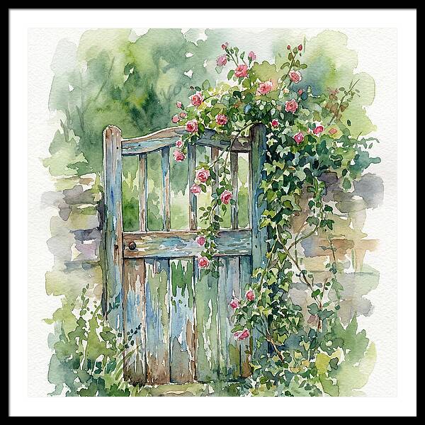 Wooden Gate Surrounded By Blooms