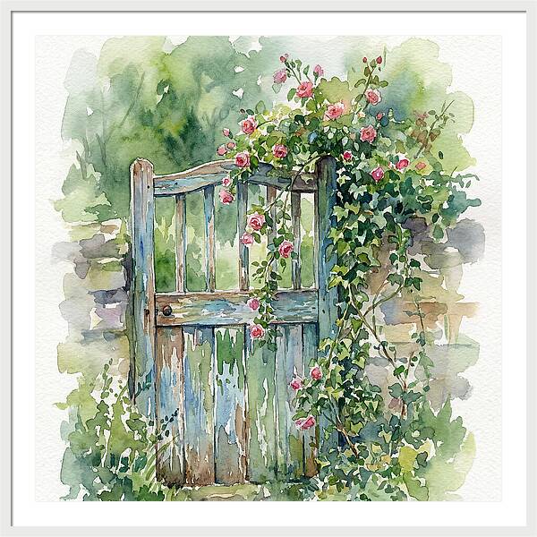 Wooden Gate Surrounded By Blooms