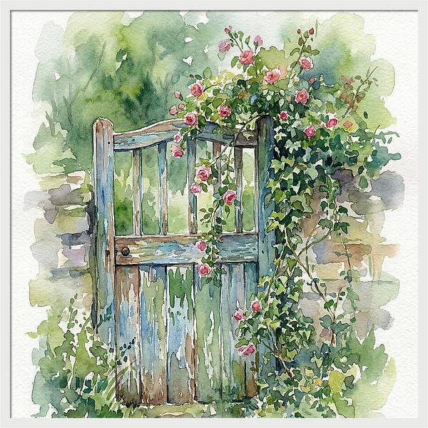 Wooden Gate Surrounded By Blooms