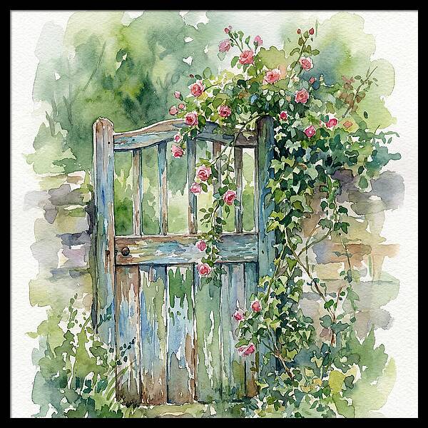 Wooden Gate Surrounded By Blooms