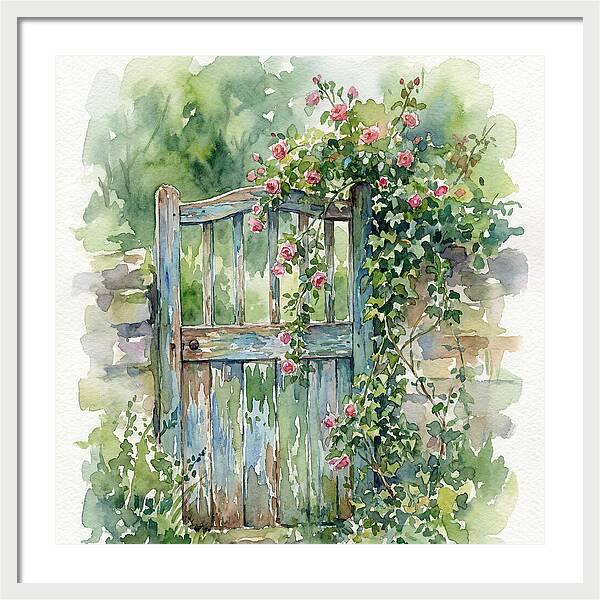 Wooden Gate Surrounded By Blooms