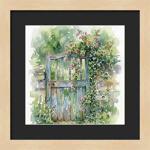 Wooden Gate Surrounded By Blooms