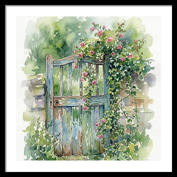 Wooden Gate Surrounded By Blooms