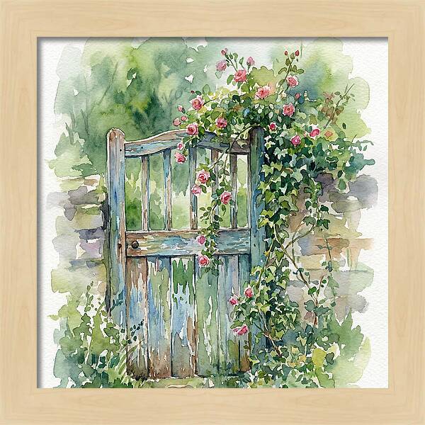 Wooden Gate Surrounded By Blooms