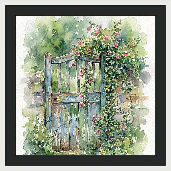 Wooden Gate Surrounded By Blooms