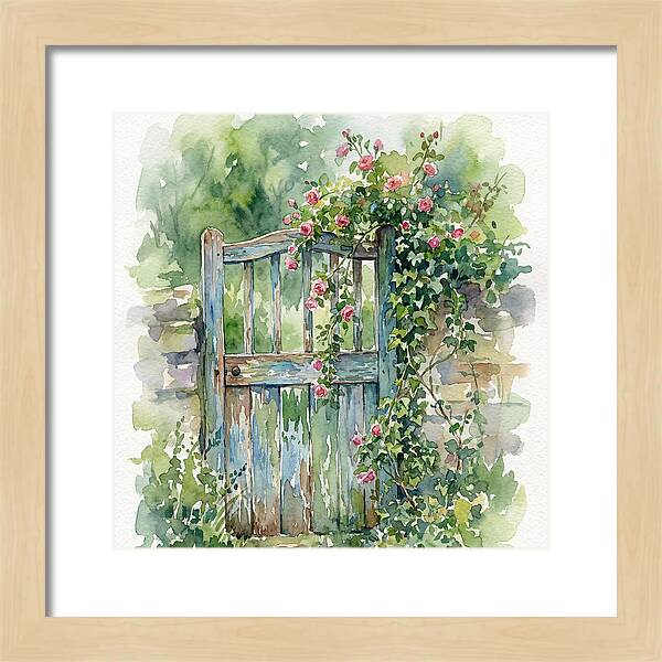 Wooden Gate Surrounded By Blooms