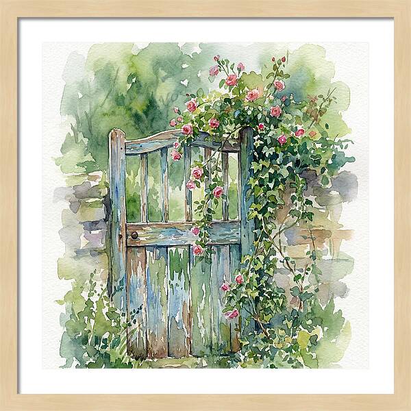 Wooden Gate Surrounded By Blooms