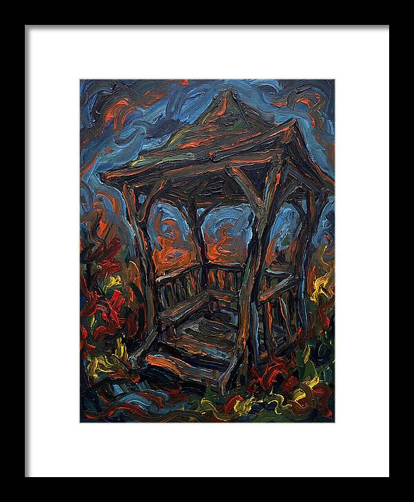 Wooden Gazebo In Flames