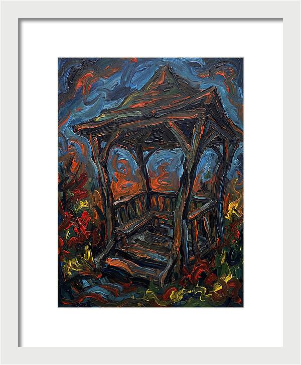 Wooden Gazebo In Flames