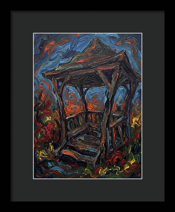 Wooden Gazebo In Flames