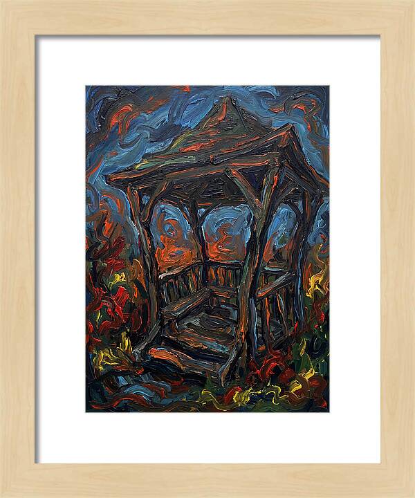 Wooden Gazebo In Flames