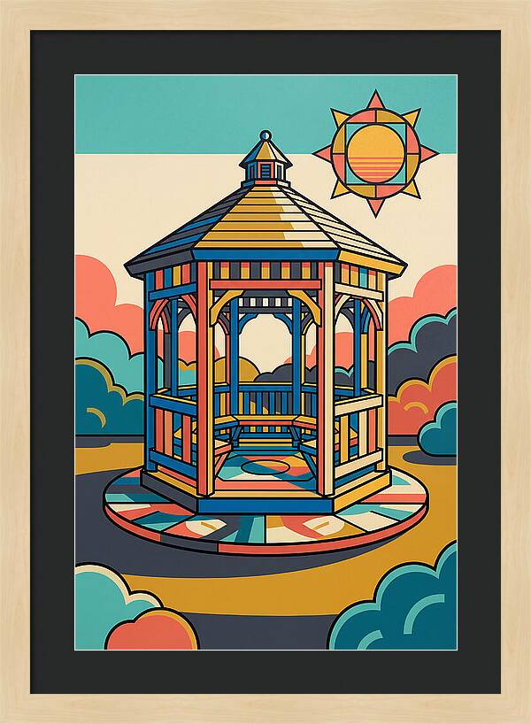 Wooden Gazebo Under Sunlight