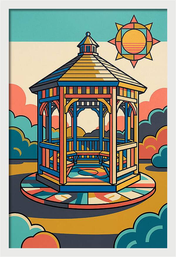 Wooden Gazebo Under Sunlight