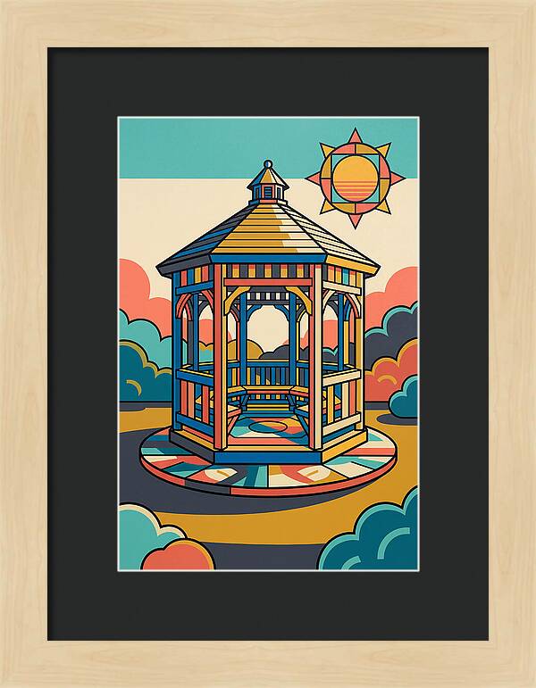 Wooden Gazebo Under Sunlight