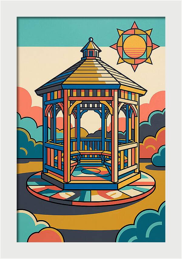 Wooden Gazebo Under Sunlight
