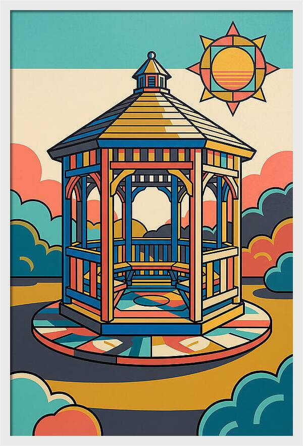 Wooden Gazebo Under Sunlight