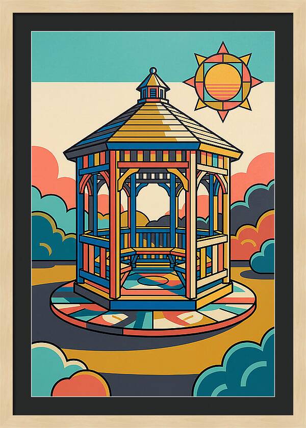 Wooden Gazebo Under Sunlight