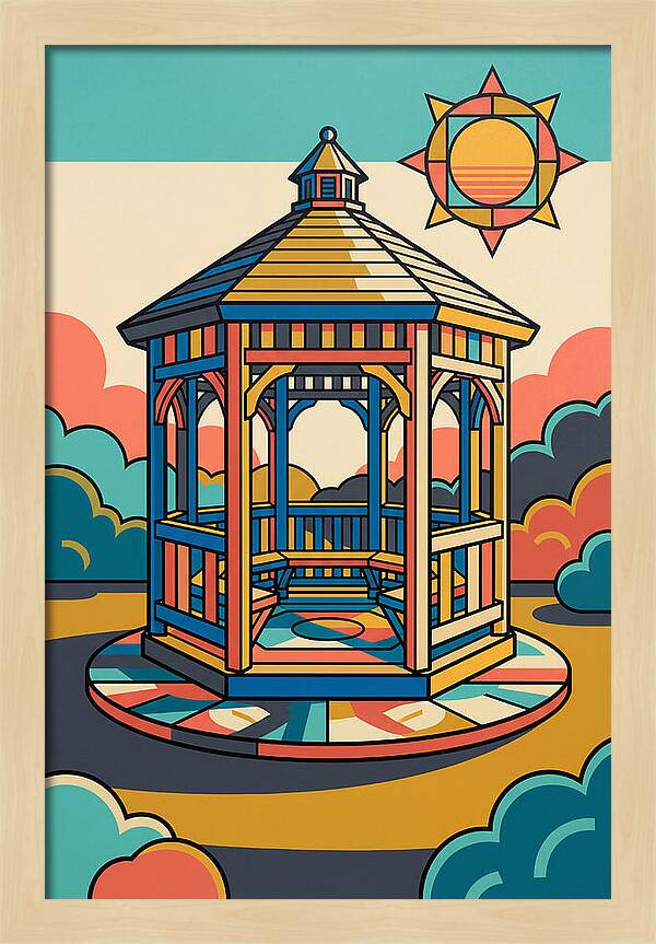 Wooden Gazebo Under Sunlight