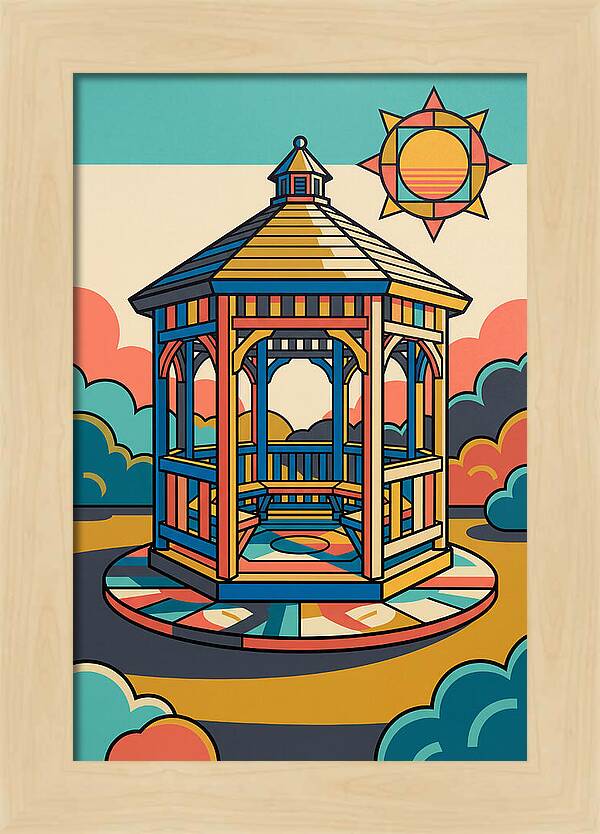 Wooden Gazebo Under Sunlight