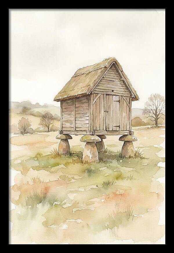 Wooden Granary On Staddl Stones