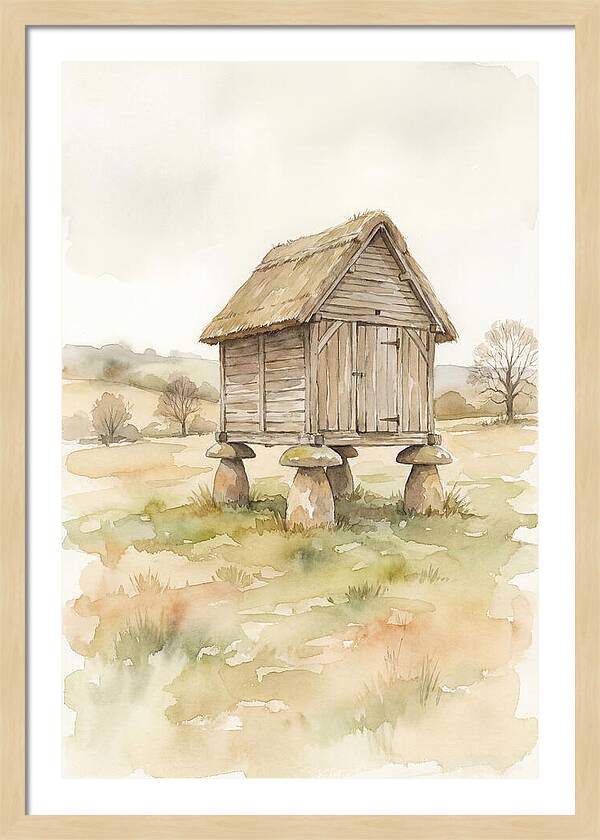 Wooden Granary On Staddl Stones