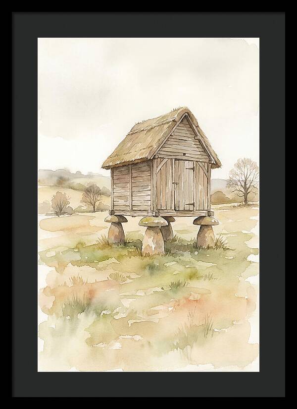 Wooden Granary On Staddl Stones