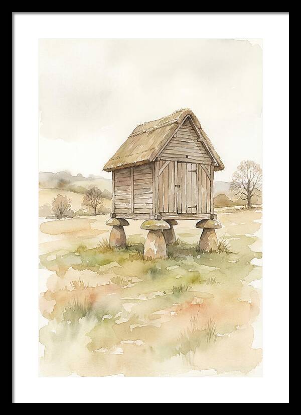 Wooden Granary On Staddl Stones