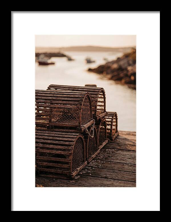 Wooden Lobster Pots At Dusk