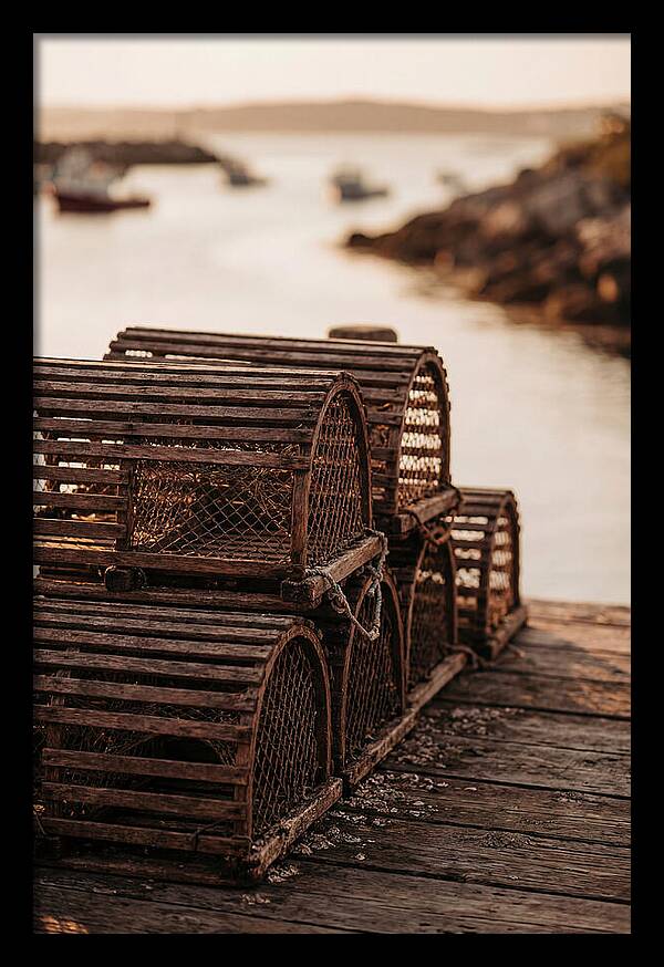 Wooden Lobster Pots At Dusk