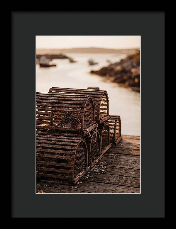 Wooden Lobster Pots At Dusk