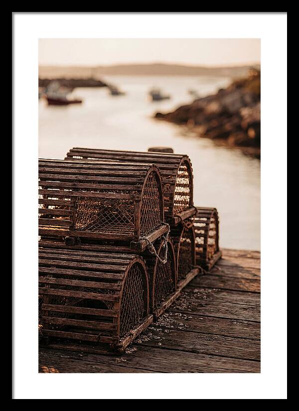 Wooden Lobster Pots At Dusk