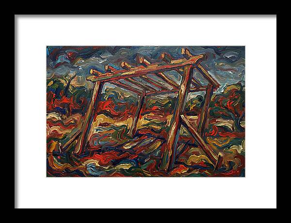 Wooden Pergola In Expressionist Style