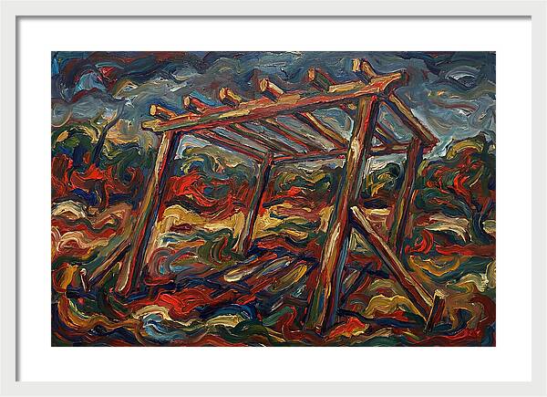 Wooden Pergola In Expressionist Style
