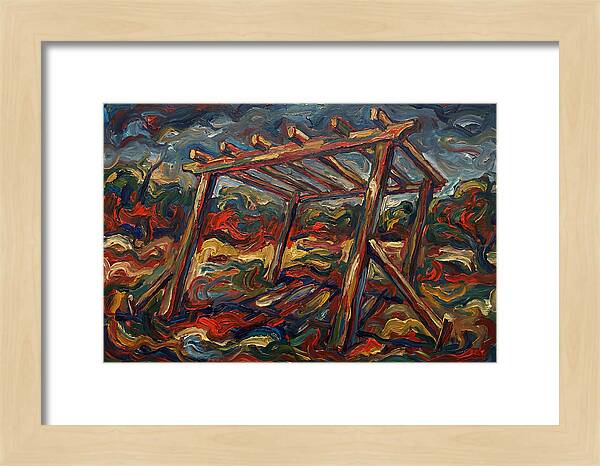 Wooden Pergola In Expressionist Style