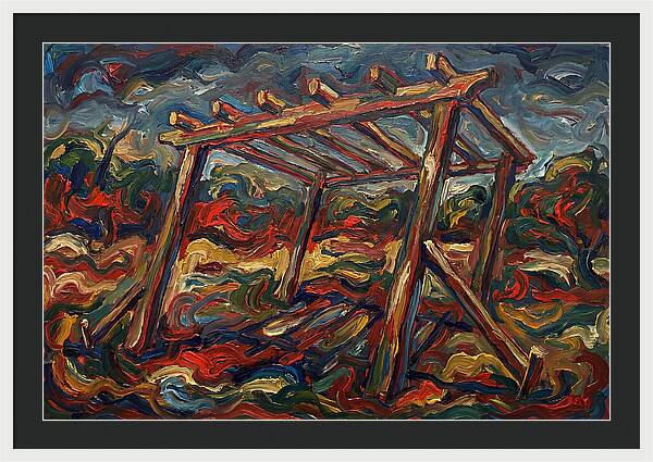 Wooden Pergola In Expressionist Style