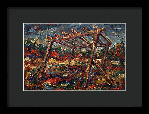 Wooden Pergola In Expressionist Style