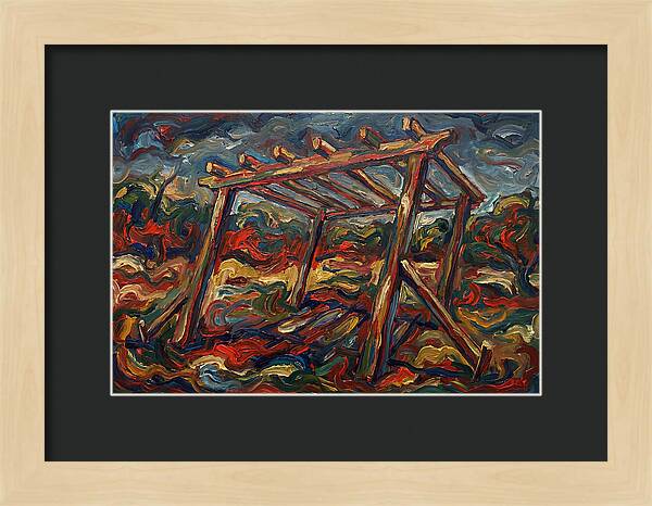Wooden Pergola In Expressionist Style
