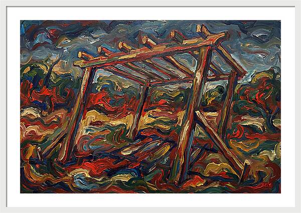 Wooden Pergola In Expressionist Style