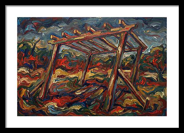 Wooden Pergola In Expressionist Style