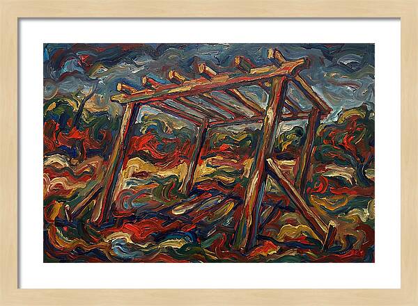 Wooden Pergola In Expressionist Style