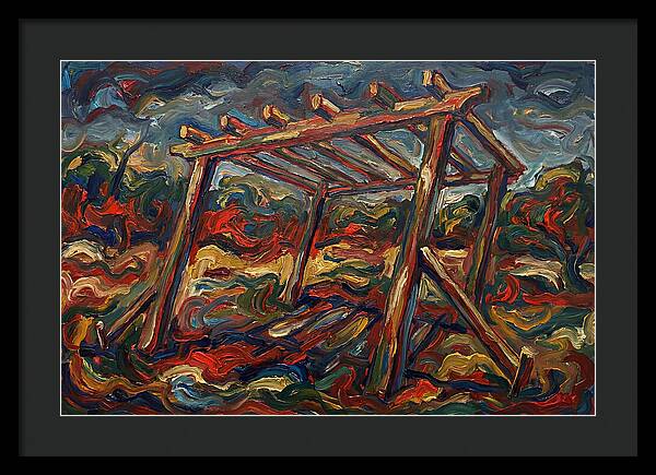 Wooden Pergola In Expressionist Style