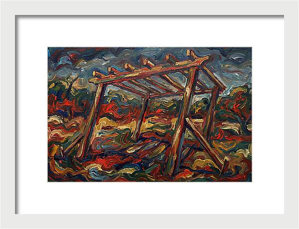 Wooden Pergola In Expressionist Style