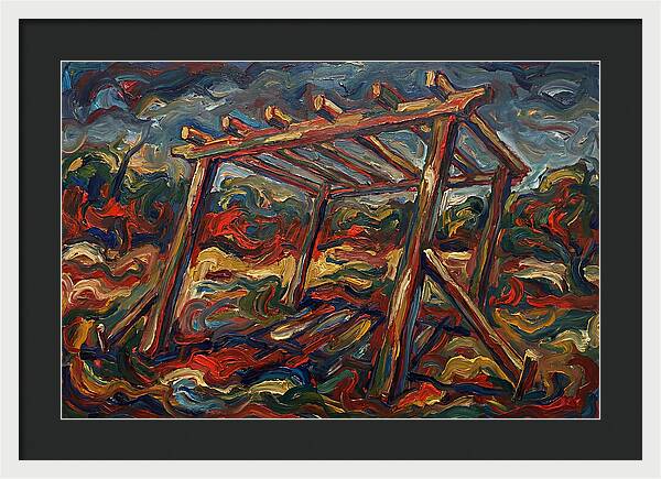 Wooden Pergola In Expressionist Style