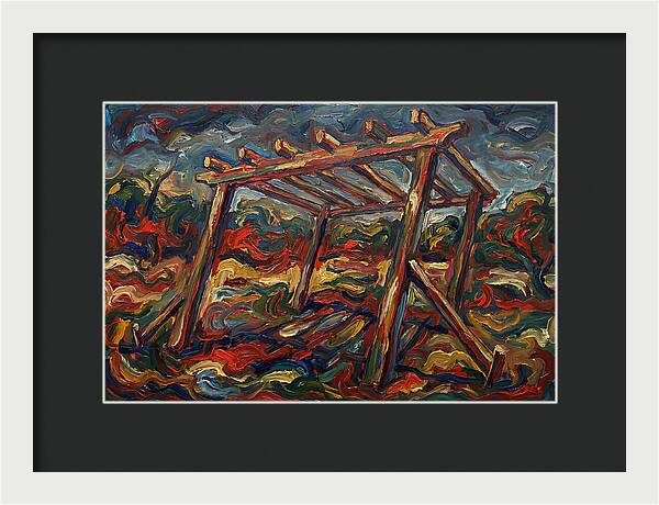 Wooden Pergola In Expressionist Style