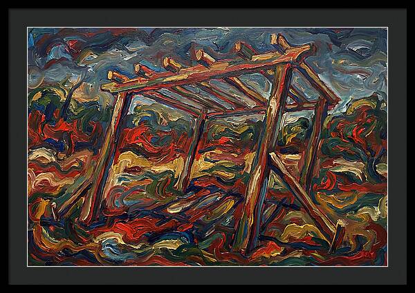 Wooden Pergola In Expressionist Style