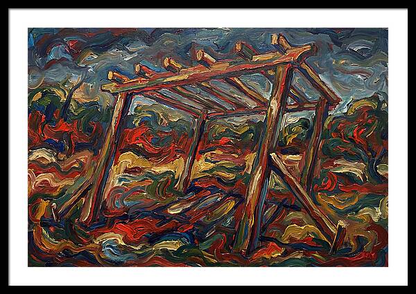 Wooden Pergola In Expressionist Style