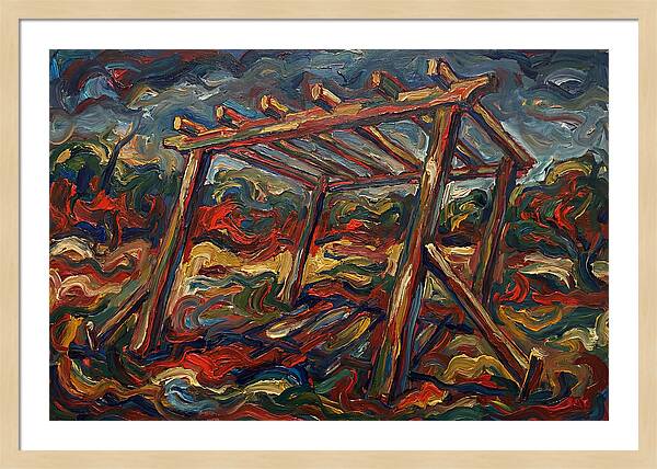 Wooden Pergola In Expressionist Style