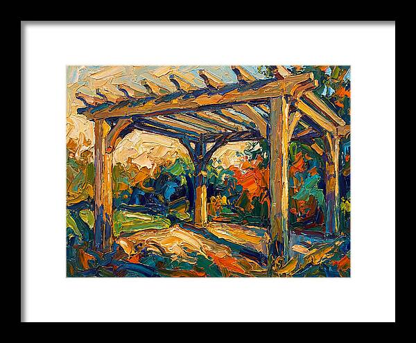 Wooden Pergola Under Sunlight