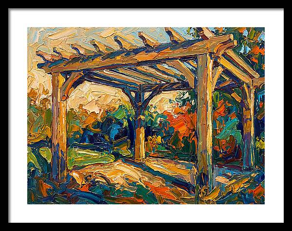 Wooden Pergola Under Sunlight