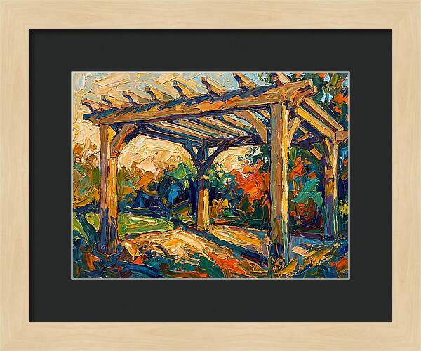 Wooden Pergola Under Sunlight